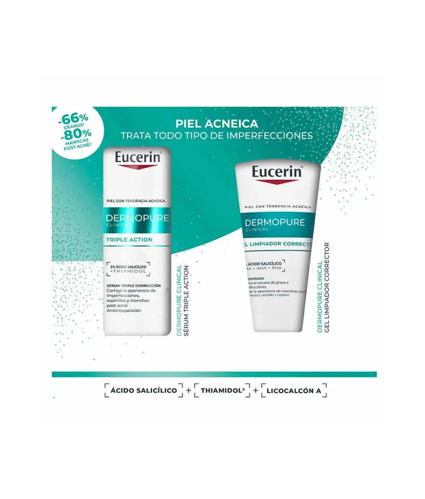 Eucerin Dermopure Triple Action Serum 40ml Coffret 2 Produits