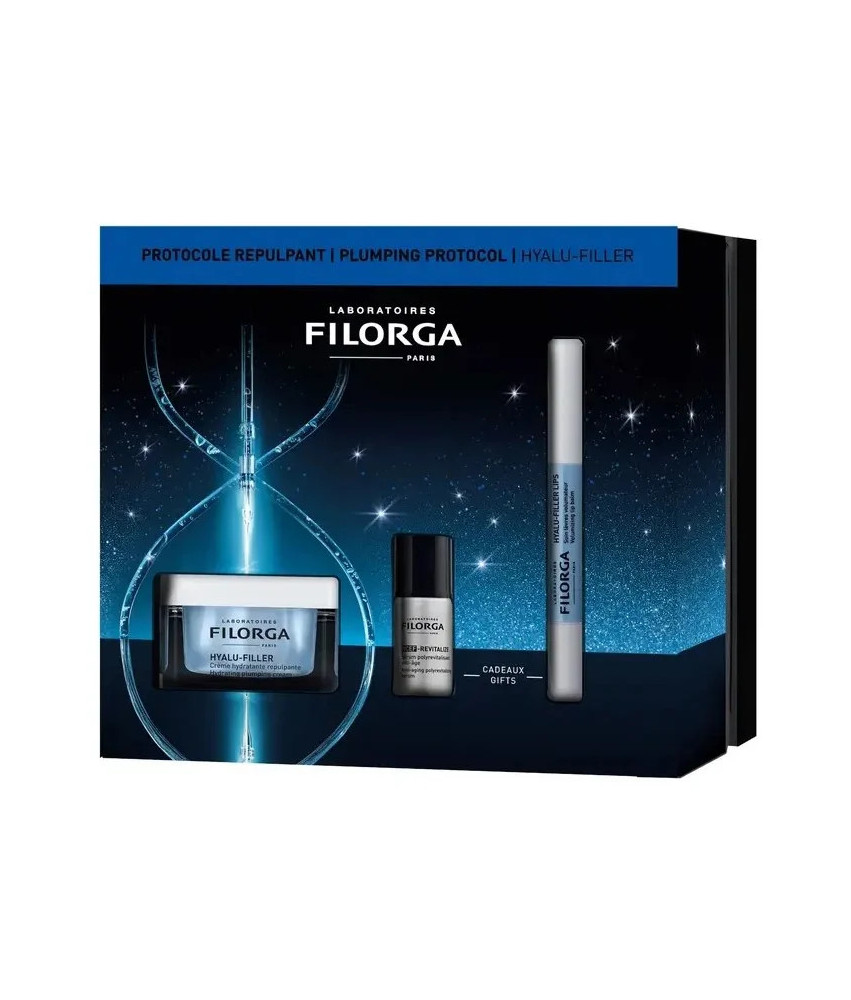 Filorga Hyalu-Filler Hydrating Plumping Cream 50ml Coffret 3 Produits