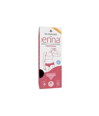 Enna Menstrual Brief Hipster Black Moderate Flow Size S Day & Night