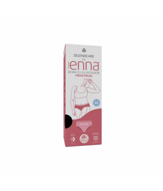 Enna Menstrual Hipster Brief Black Heavy Flow Size XL Day & Night