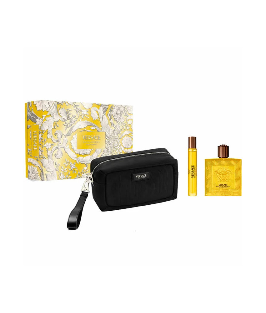 Versace Eros Energy Pour Homme Eau De Parfum Vaporisateur 100ml Coffret 3 Produits