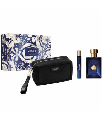 Versace Dylan Blue Pour Homme Eau de Toilette Vaporisateur 100ml Coffret 3 Produits