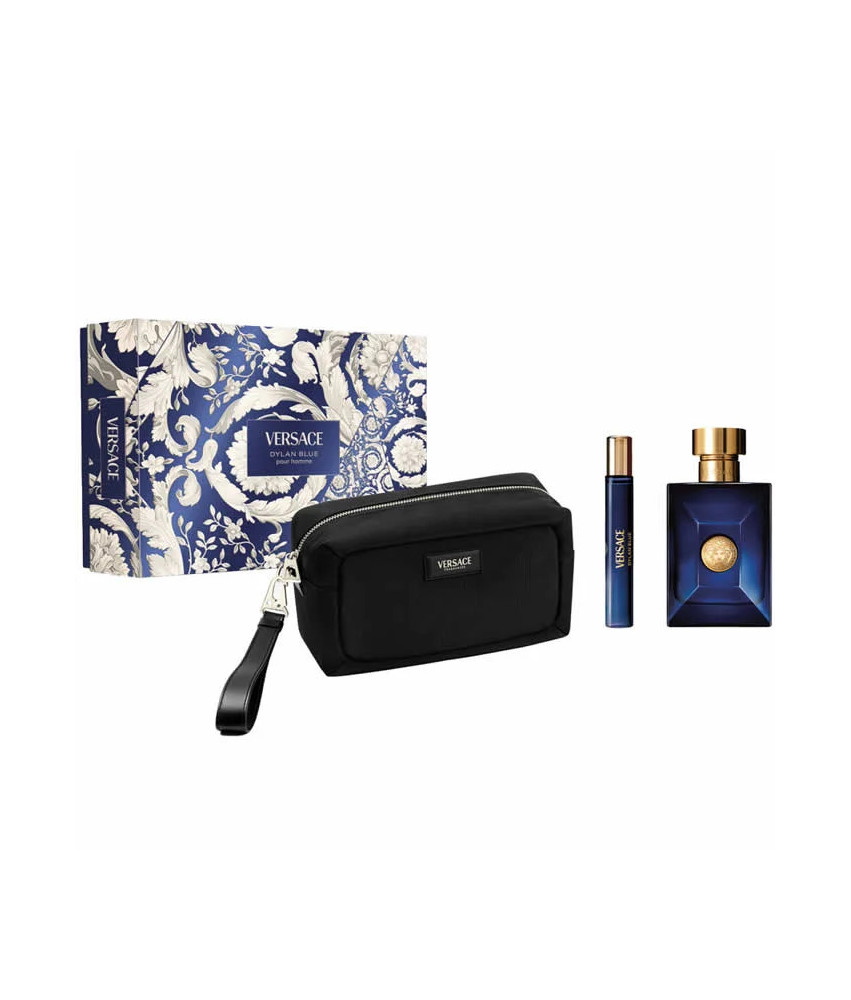 Versace Dylan Blue Pour Homme Eau de Toilette Vaporisateur 100ml Coffret 3 Produits