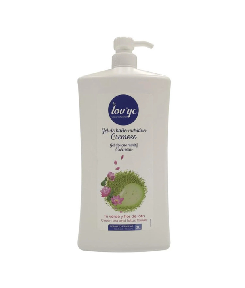 Lovyc Te Verde y Flor De Loto Gel De Baño Nutritivo 2000ml