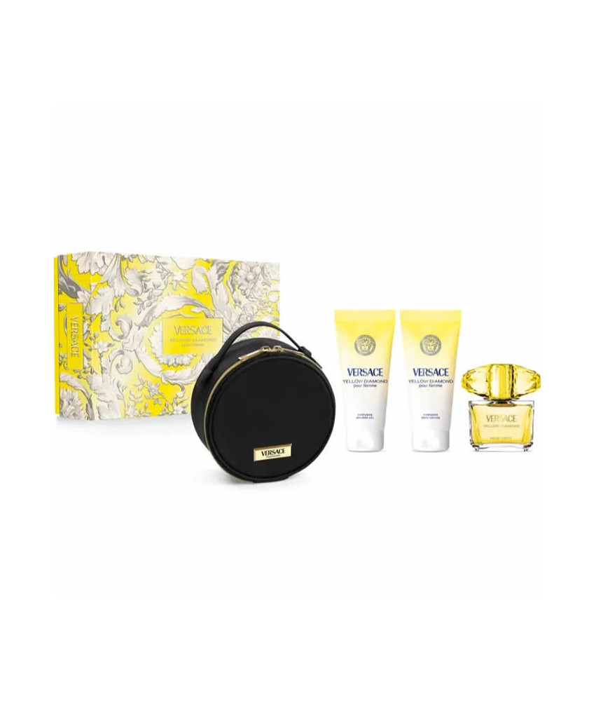 Versace Yellow Diamond Eau De Toilette Vaporisateur 90ml Coffret 4 Produits