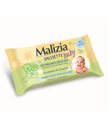 Malizia Baby Camomilla Toallitas Limpiadoras 72un