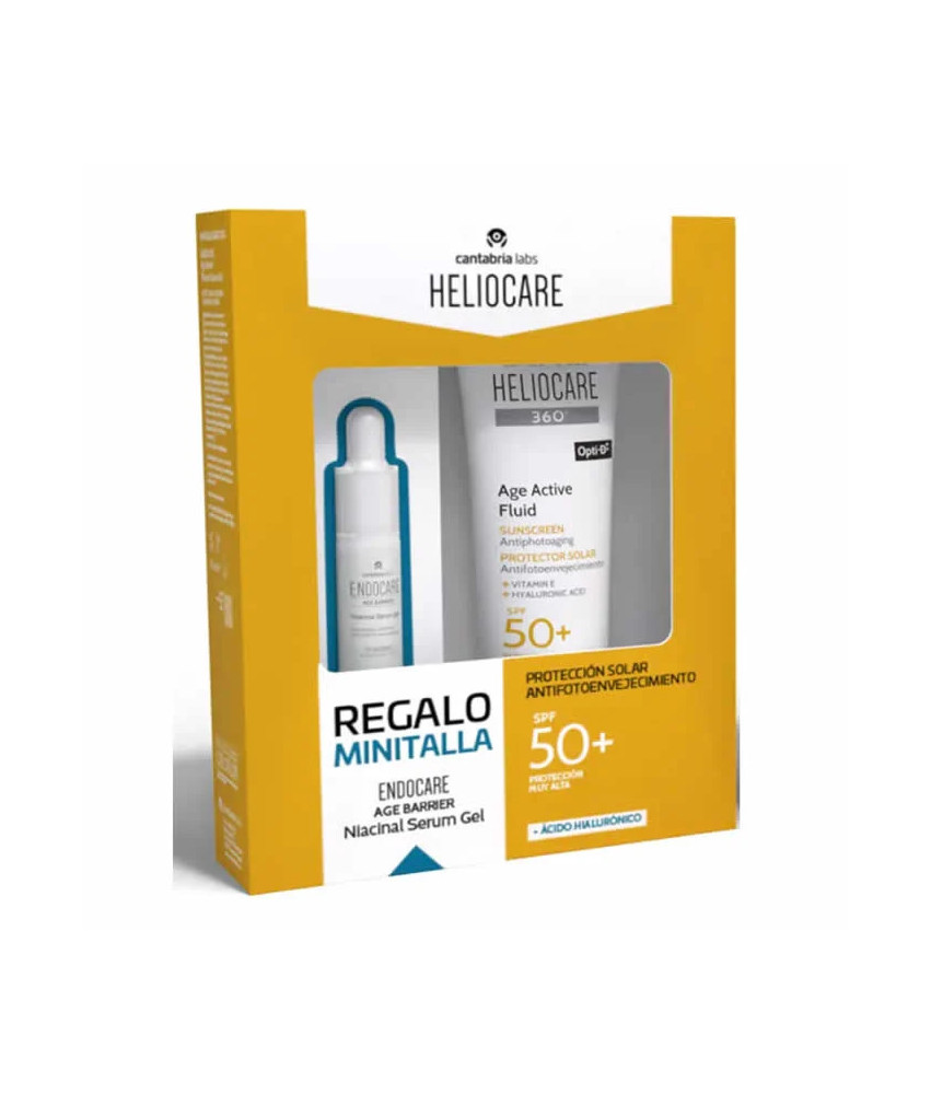 Heliocare Age Active Fluid Sunscreen Spf50+ 50ml Coffret 2 Produits