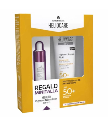 Heliocare 360 Opti D Pigment Solution Fluid Spf50+ 50ml Coffret 2 Produits