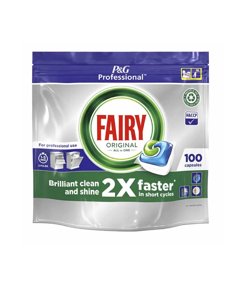 Fairy All-in-One Original Dishwasher Tablets 100 Capsules