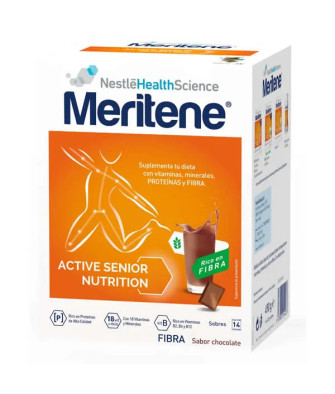 Meritene Active Senior Nutrition Batido Sabor Chocolate Rico En Fibra 14 Sobres