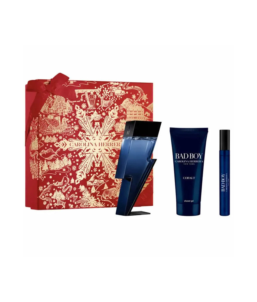 Carolina Herrera Bad Boy Cobalt Eau De Parfum Vaporisateur 100ml Coffret 3 Produits