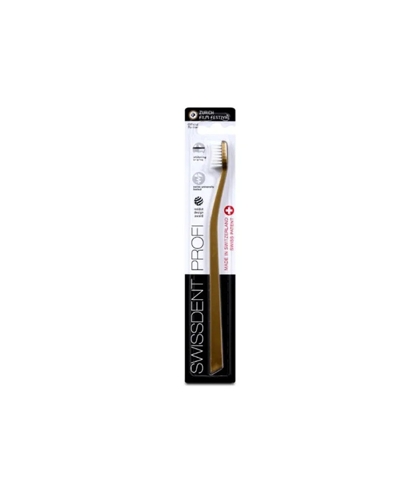 Swissdent Profi Blanchiment Brosse À Dents Classique D'Or