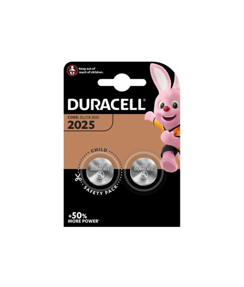 Duracell Lithium Button Battery 3V 2025 DL/CR2025 2 Units
