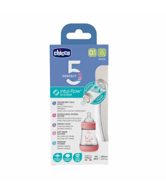 Biberon Chicco Perfect 0M+ Silicone Rose 150ml