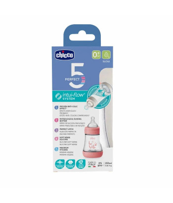 Biberon Chicco Perfect 0M+ Silicone Rose 150ml
