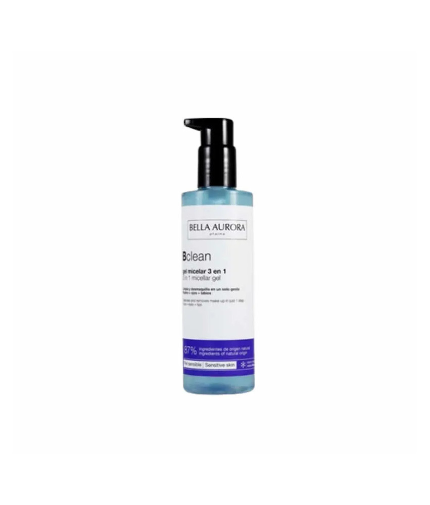Bella Aurora Bclean Gel Micellaire 3 en 1 Peau Sensible 200ml