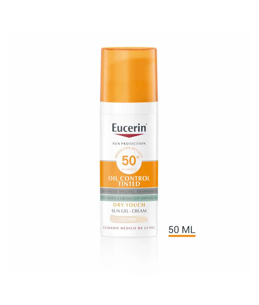 Eucerin   Oil Control Dry Touch Gel Crema SPF50+ Tinted Light 50ml