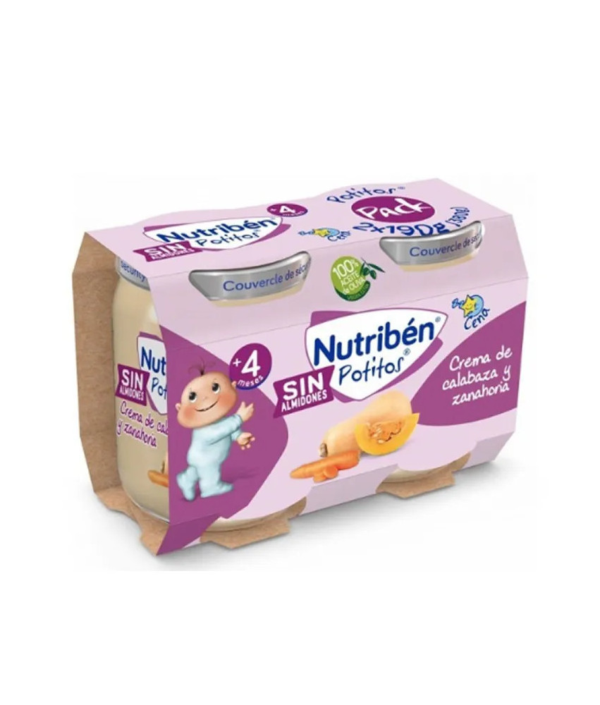 Nutribén Pot Crème de Potiron et Carotte 2 x 190 g