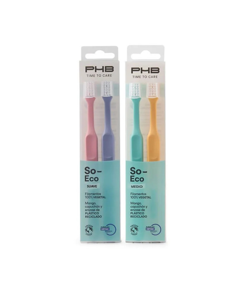 PHB Time To Care Brosse À Dents Moyenne 2 Unités