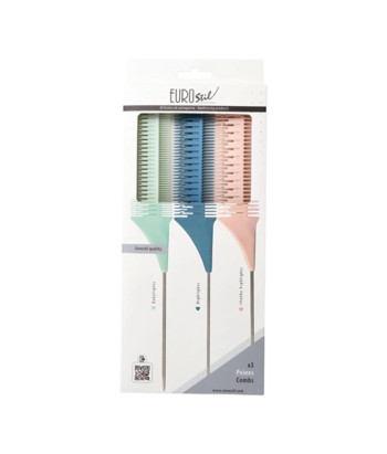 Eurostil Colores Set Peines Mechas 3un