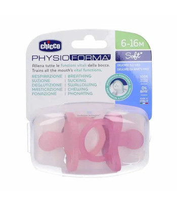 Chicco PhysioForma Soft Sucettes Rose 6-16M