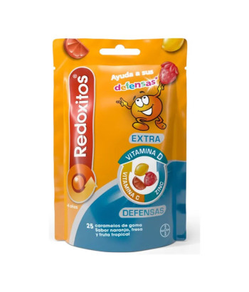 Redoxitos Défenses Extra 25 Bonbons Gélifiés Saveur Orange, Fraise Et Fruit Tropical
