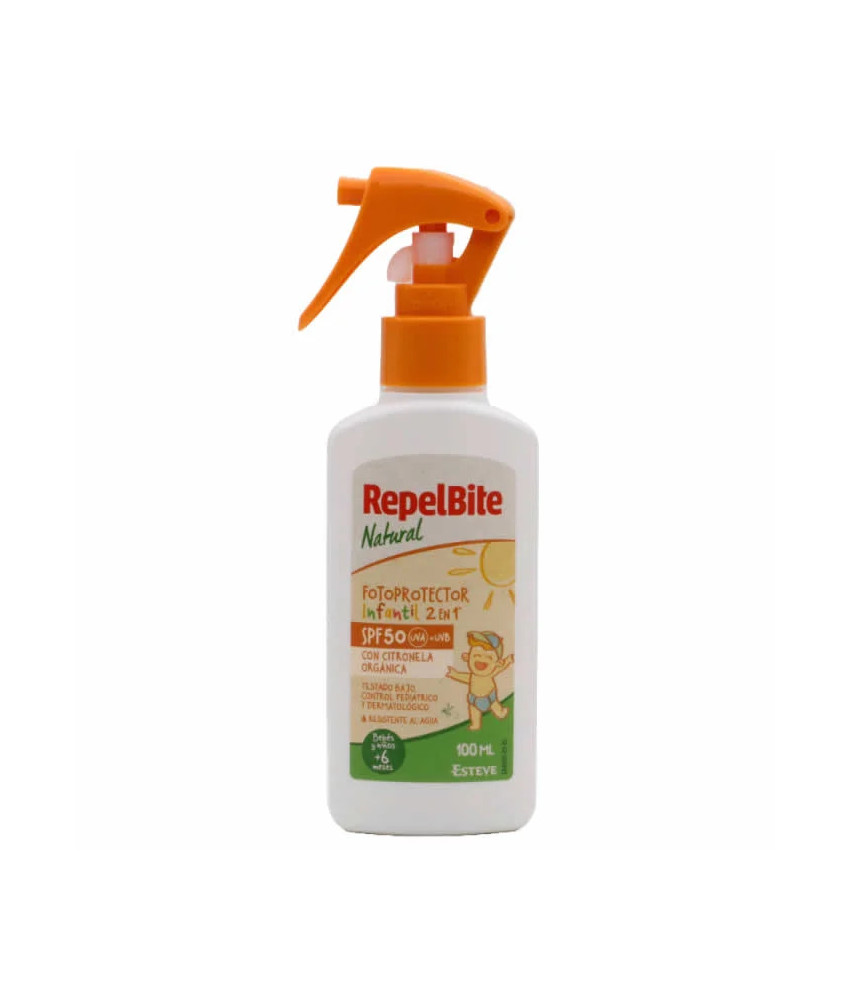 Repel Bite Kids 2-in-1 Sunscreen Spf50 100ml Organic Citronella