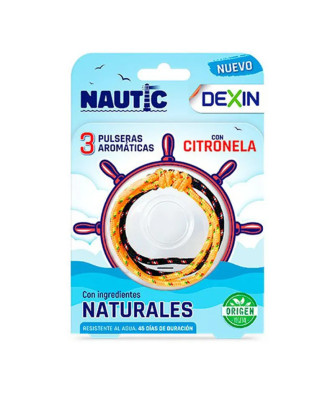 Dexin Bracelet Nautique Aromatique à la Citronnelle 3 Unités