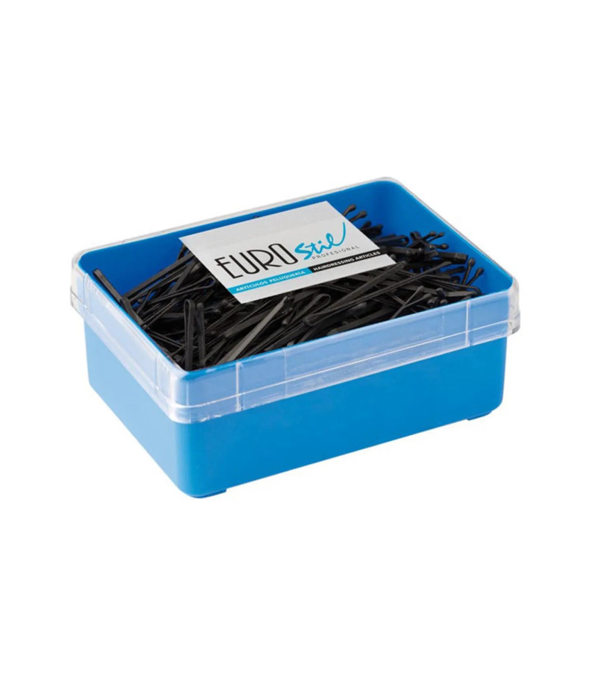 Eurostil Anti-Deslizante Caja Clips Negro Negro 50mm 1un