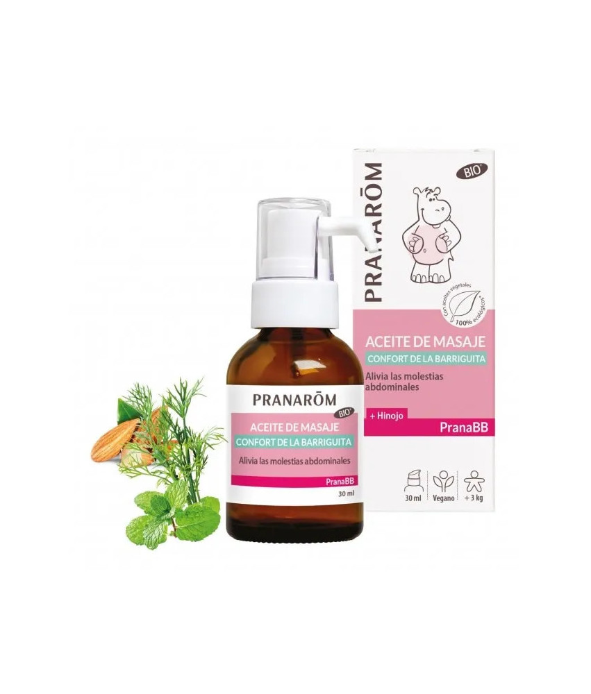 Pranarom Huile de Massage Confort Ventre 30ml