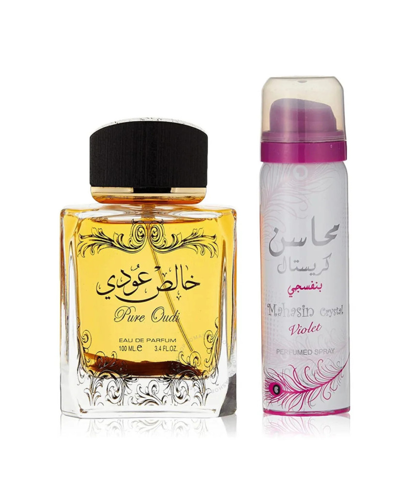 Lattafa Pure Oudi Eau De Parfum 100ml Spray Desodorante 50ml Spray