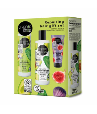 Organic Shop Repairing Hair Gift Coffret 3 Produits