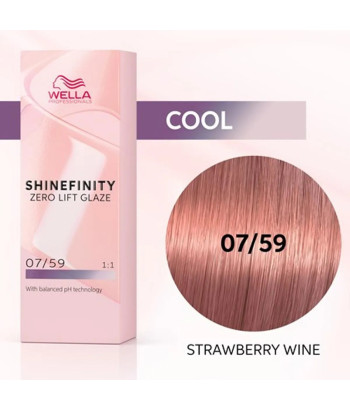 Wella Shinefinity Zero Lift Glaze Tinte 07-59 Strawberry Wine 60ml 1un