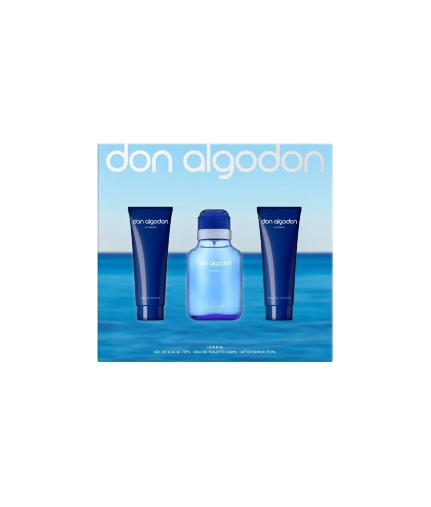 Don Algodón para Hombre Eau de Toilette Spray 100ml Set 3 Pieces